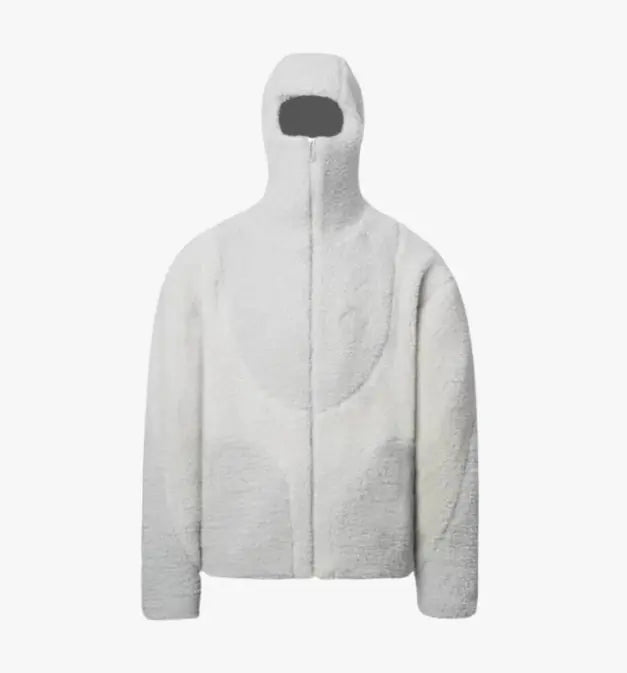 Lamb Wool Hooded Zipper Coat